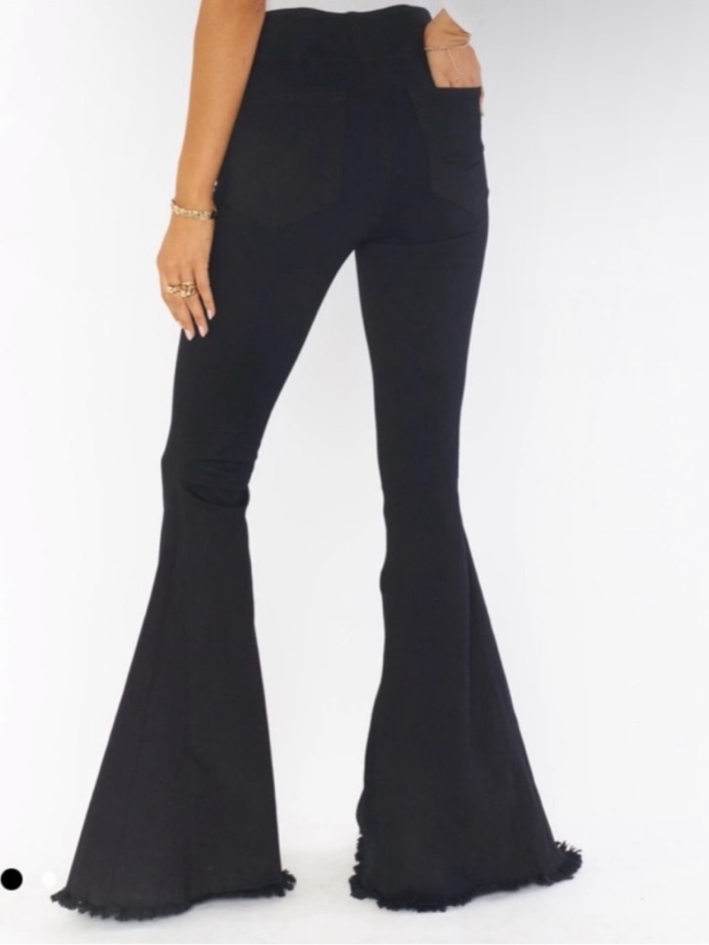 Like NEW!! Show me your mumu Berkeley bells-high Waist Black Flare Jeans